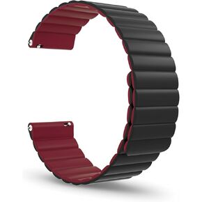 Magnetic Watch Band, Silicone Watch Strap Quick Release Smart Watch Bands 20mm 22mm for Galaxy Watch 42mm 46mm Gear S2 S3 Classic Frontier Active 2 40mm Sport Forerunner Fenix Instinct GT Versa Blaze