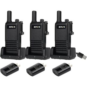 Retevis RB47 Walkie Talkie Waterproof,Portable FRS Two Way Radio,Easy Pairing,VOX,Emergency Alarm,2 Way Radio Long Range for Camping (3 Pack)