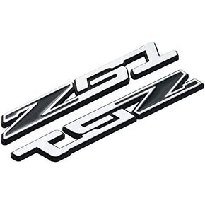 2Pcs Z51 Emblem Badge 3D Nameplate Letter Replacement For C5 C6 C7 Corvette (Black)