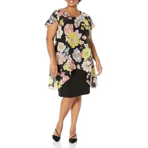 Avenue Women's Plus Size Dress Emilia Overlay