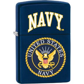 Zippo Lighter: United States Navy Logo - Navy Matte 76926