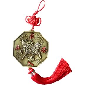 Feng Shui Ornaments Chinese Bagua Mirror Home Supplies Decoration Bring Wealth and Luck Hang 3.9" (Dragon Bagua Mirror)