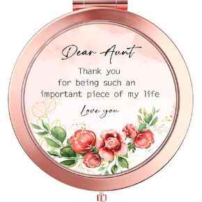 Thank You Gifts for Women, Thank You Compact Mirror, Appreciation Gifts, Farewell Gift for Women Friends Coworkers Colleague Makeup Mirror
