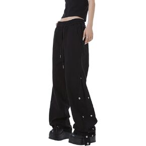 Linsennia Womens Cargo Pants Waterproof Wide Leg Hiking Pants Lightweight High Waisted with Pockets Travel Outdoor Casual