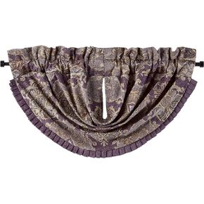 Dominique Window Waterfall Valance, Lavender, 43X33