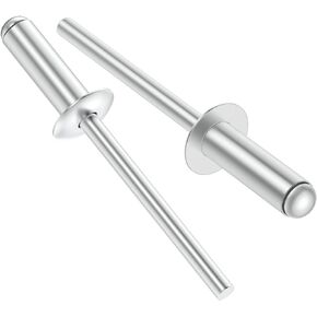 (140Pcs) 3/16" x5/8" Aluminum Blind Rivets, 4.8 x 16mm Pop Rivets,Rivets for Metal,Silver-(VG10110)