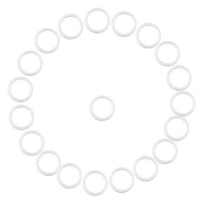 20Pcs Baby Pacifier Chain Clips Adapter Holder Soft Baby Relief Holder Rings Birthday Shower Gift