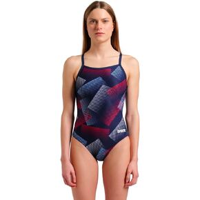 ARENA Women's Halftone Lightdrop Back One Piece Swimsuit, Durable, Chlorine-Proof, Competitive, Training, Swimwear