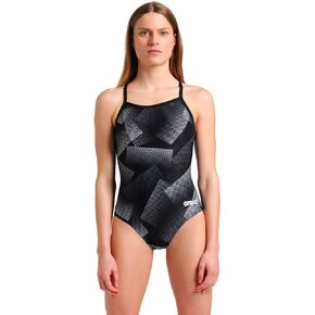 ARENA Women's Halftone Lightdrop Back One Piece Swimsuit, Durable, Chlorine-Proof, Competitive, Training, Swimwear