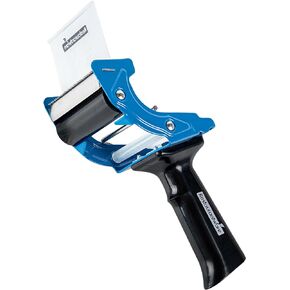 Restaurantware RW Base 3 Inch Tape Dispenser Gun 1 Heavy-Duty Tape Dispenser - With Rubber Handle Tension Knob Adjustment Red Iron Handheld Tape Dispenser For Carton Sealing