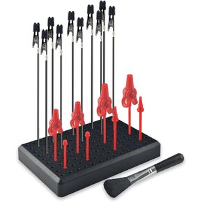 Painting Stand Base Holder with 18 PCS Plastic Gundam Model Painting Alligator Clip Sticks for Holding Model Parts DIY Card Photo Memo