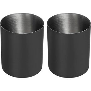 PATIKIL Pencil Holder, 2 Pack Pen Holder for Desk Stainless Steel Pencil Holders Cup Organizer Makeup Brush Holder for Desk Accessories, Silver