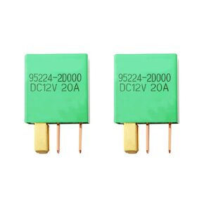 2pcs Relay 95224-2D000 DC12V 20A 4-Pin Ultra Small Medium Power Relay for Selected Hyundai Kia Models