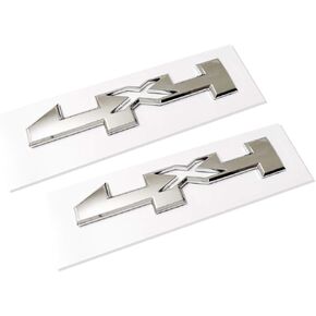 2pcs New 4 X 4 Door Emblem Badge 4x4 Nameplate 3D Replacement for GM Silverado Sierra 1500 2500HD 3500HD