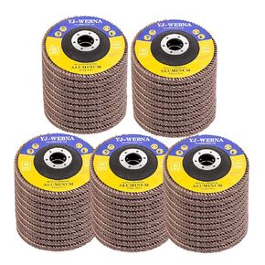 50 Pack 60 Grit Flap Disc 4.5 inch (115mm) with 7/8" Hole, Flap Discs Fine Processing Grinding Wheels, Aluminum Oxide Abrasive, Bevel Type 27, Flap Disc for Angle Grinder