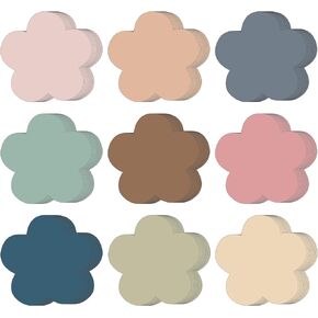 Geyee 108 Pcs Flowers Cutouts Boho Flower Paper Cutouts Spring Flowers Cut Out Bulletin Board Decor DIY Flowers Crafts for Kids Teachers School Classroom Decorations