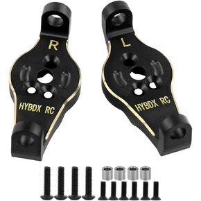 TRX4 TRX6 counterweight Black Coated Door Shaft, Brass Front and Rear Steering Knuckle counterweight Upgrade Parts, 2-Piece Set (Black #6)