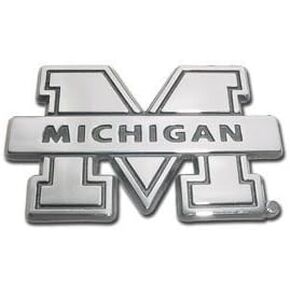 University of Michigan Wolverines College Chrome Plated Premium Metal Car Truck Motorcycle Emblem
