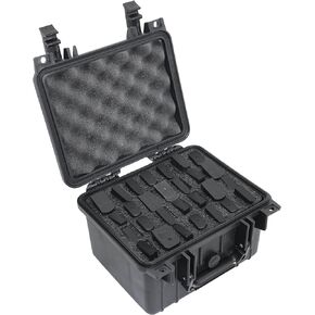 مجلة Case Club 28 Pistol (تناسب المكدس الفردي والمكدس المزدوج!) حقيبة صلبة مقاومة للماء للسفر والتخزين - يمكن تخصيصها بسهولة لتناسب العديد من المسدسات والمجلات وتكوينات جيب الملحقات!