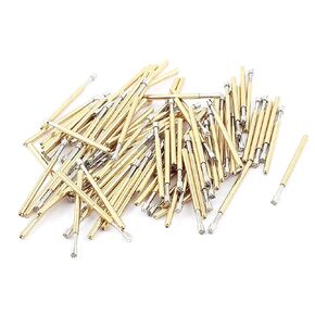 uxcell 100 Piece P160H 1.5 mm Diameter Crown Tip PC Board Spring Test Probes Pins, 24 mm