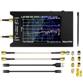 ترقية NanoVNA-F V3 محلل شبكة المتجهات 1 ميجا هرتز - 6 جيجا هرتز محلل الهوائي HF VHF UHF VNA قياس معلمات S الجهد نسبة الموجة الدائمة تأخير المرحلة مخطط سميث