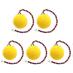 EEMB 5PACK 3.7V LIR2032 Rechargeable CMOS Battery with Wire Leads and MOLEX Wire Connector for Computer or Laptop Motherboard Battery - Rechargeable