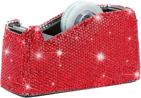 KEYPOWER Bling Crystal Luxury Handmade Diamond Desktop Tape Dispenser for Fashion Girls Women (AB Color) in Saudi Arabia