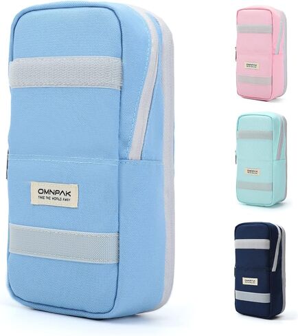 Omnpak مقلمة حامل قلم رصاص حامل قلم للمكتب، حقيبة أقلام رصاص محمولة متعددة الفتحات، سعة كبيرة، حامل قلم رصاص، حقيبة تخزين قرطاسية للفتيات المراهقات والأولاد والبالغين والطلاب والمدرسة والكلية والمكتب in Kuwait