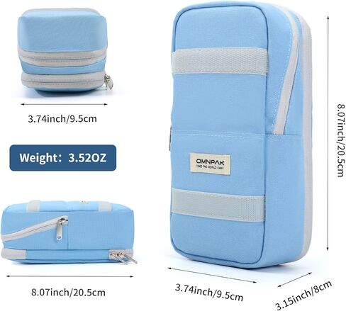 Omnpak مقلمة حامل قلم رصاص حامل قلم للمكتب، حقيبة أقلام رصاص محمولة متعددة الفتحات، سعة كبيرة، حامل قلم رصاص، حقيبة تخزين قرطاسية للفتيات المراهقات والأولاد والبالغين والطلاب والمدرسة والكلية والمكتب in Kuwait