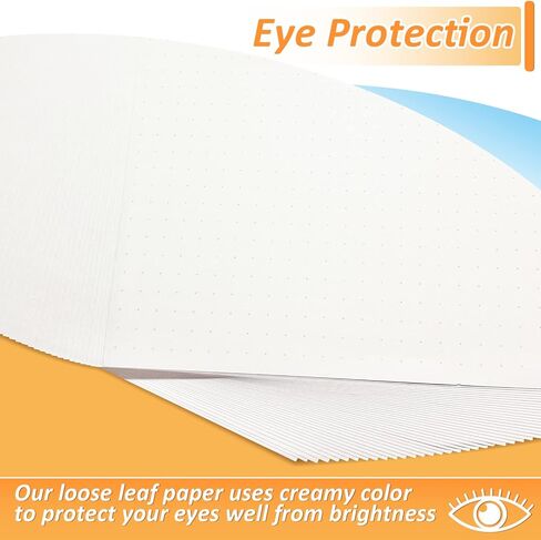 إعادة تعبئة ورق منقط مقاس A5، 3 عبوات من ورق التجليد، إعادة تعبئة مجلة ورقية فضفاضة تنطبق على 6 فتحات، 135 ورقة 270 صفحة، مثالية للعمل أو المنزل أو المدرسة (ورقة منقط) in Kuwait