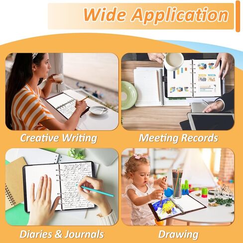 إعادة تعبئة ورق منقط مقاس A5، 3 عبوات من ورق التجليد، إعادة تعبئة مجلة ورقية فضفاضة تنطبق على 6 فتحات، 135 ورقة 270 صفحة، مثالية للعمل أو المنزل أو المدرسة (ورقة منقط) in Kuwait