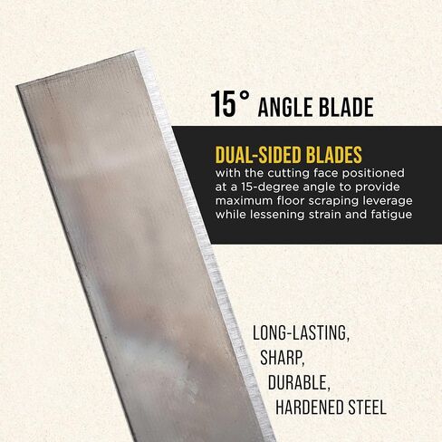 Dura-Gold Replacement 8-inch Floor Razor Scraper Blades, Pack of 5 - Sharp, Durable, Hardened Steel Razors for Heavy-Duty Removal of Floor Covering, Tile, Vinyl, Carpet - Demolition Surface Strippers in Saudi Arabia