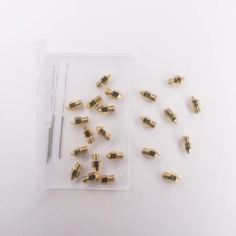 24pcs 0.4 mm 3D Printer Extruder Nozzles, MK8 Nozzle with Excellent Heat Conductivity, Compatible with Creality CR-10, Ender 3 v2, Ender 3, 5, 3pro,Prusa i3 etc in Saudi Arabia