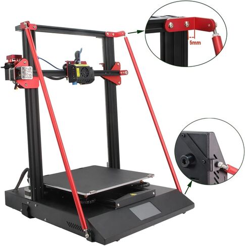 ترقية مجموعة قضبان الدعم الحمراء لطابعة Creality ثلاثية الأبعاد Ender 3/Ender 3 pro/Ender 3 V2 (220x220x250 مم) in Saudi Arabia