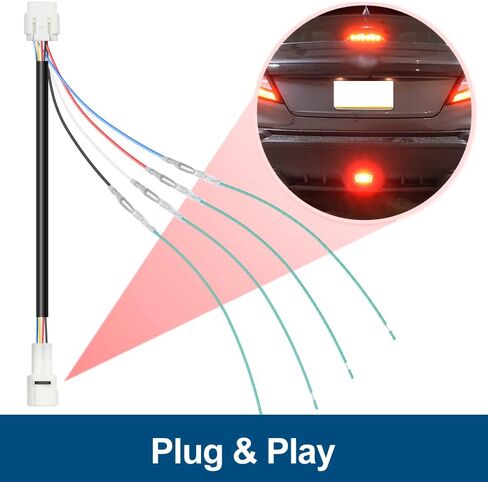 WRX PNP أسلاك ضوء الضباب الخلفي لـ 2022 2023 Subaru WRX VB 18AWG 4 Pin F1 Style 4th الفرامل/الخلفي العكسي/مصباح الضباب الإضافي التحديثية التوصيل والتشغيل أسلاك المحول بدون ربط/قطع in Saudi Arabia