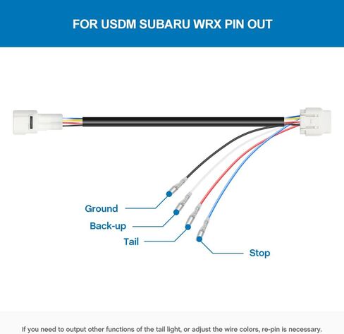 WRX PNP أسلاك ضوء الضباب الخلفي لـ 2022 2023 Subaru WRX VB 18AWG 4 Pin F1 Style 4th الفرامل/الخلفي العكسي/مصباح الضباب الإضافي التحديثية التوصيل والتشغيل أسلاك المحول بدون ربط/قطع in Saudi Arabia