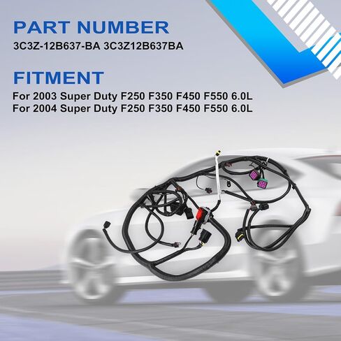Engine Wiring Harness fits for 2003-2004 Super Duty F250 F350 F450 F550 6.0L Replace OE 3C3Z-12B637-BA in Saudi Arabia