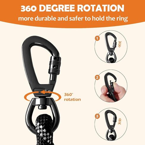 Long Dog Leash, 50 FT Dog Leashes for Large Dogs Heavy Duty Reflective Large Dog Leash with Comfortable Padded Handle Strong Dog Lead for Walking, Hunting, Camping, Backyard in Saudi Arabia