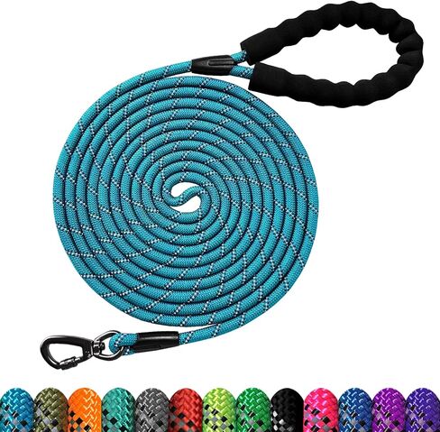 Long Dog Leash, 50 FT Dog Leashes for Large Dogs Heavy Duty Reflective Large Dog Leash with Comfortable Padded Handle Strong Dog Lead for Walking, Hunting, Camping, Backyard in Saudi Arabia