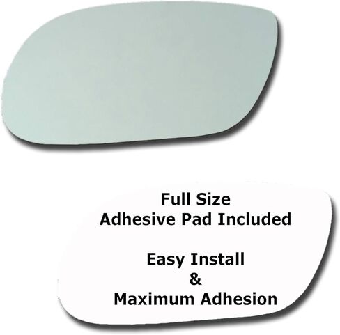 Mirror Glass + Full Size Adhesive Pad for 1998-2005 Buick Park Avenue Driver Side Replacement (1998 1999 2000 2001 2002 2003 2004 2005) in Saudi Arabia