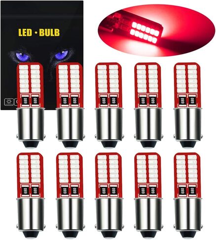 YEORO BA9S BA9 T4W 53 57 1895 64111 LED Bulbs 200LM Super Bright 24-SMD 3014 Chips LED Lamp for License Plate side door Interior Map Dome Parking City Dashboard Light,Xenon White.(10-Pack) in Saudi Arabia