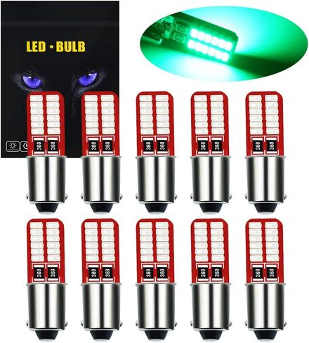 YEORO BA9S BA9 T4W 53 57 1895 64111 LED Bulbs 200LM Super Bright 24-SMD 3014 Chips LED Lamp for License Plate side door Interior Map Dome Parking City Dashboard Light,Xenon White.(10-Pack) in Saudi Arabia