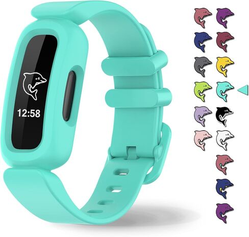 Aroloxta Bands Compatible with Fitbit Ace 3 for Kids, Waterproof Soft Slilcone Colorful Ace3 Straps for Boys Girls Bracelet Accessories Sports Watch Replacement Band for Fitbit Ace 3 Kid Children in Saudi Arabia