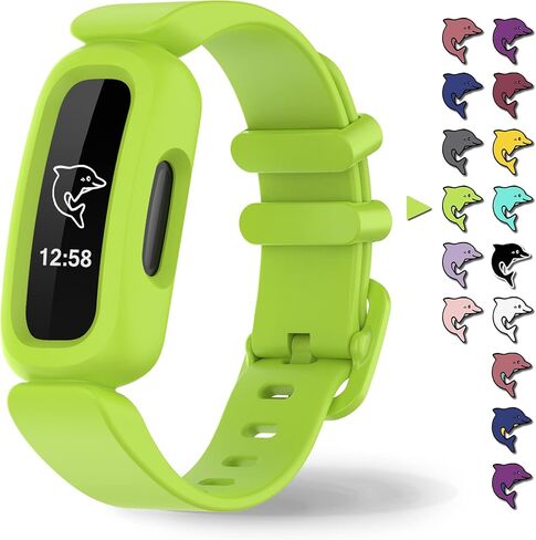 Aroloxta Bands Compatible with Fitbit Ace 3 for Kids, Waterproof Soft Slilcone Colorful Ace3 Straps for Boys Girls Bracelet Accessories Sports Watch Replacement Band for Fitbit Ace 3 Kid Children in Kuwait