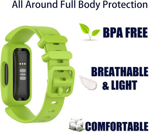 Aroloxta Bands Compatible with Fitbit Ace 3 for Kids, Waterproof Soft Slilcone Colorful Ace3 Straps for Boys Girls Bracelet Accessories Sports Watch Replacement Band for Fitbit Ace 3 Kid Children in Kuwait