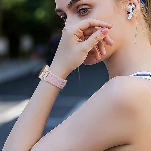Bolesi 3 حزمة 18mm بسط النايلون ووتش العصابات لGarmin Venu 2S / Venu 3S /Vivoactive 4S/ Vivoactive 3S، لينة الرياضة الفرقة الإفراج السريع معصمه حلقة حزام مطاطي للرجال النساء in Kuwait