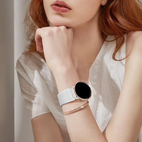 Bolesi 3 حزمة 18mm بسط النايلون ووتش العصابات لGarmin Venu 2S / Venu 3S /Vivoactive 4S/ Vivoactive 3S، لينة الرياضة الفرقة الإفراج السريع معصمه حلقة حزام مطاطي للرجال النساء in Kuwait