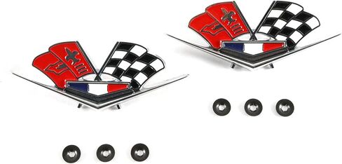 أعلام الحاجز شعارات تقليم اليسار واليمين متوافقة مع 1962 1963 تشيفي إمبالا، بيسكين، وبيل إير مع 327 أو 409 محركات أعلام شعار الحاجز الأمامي زوج كورفيت in Kuwait