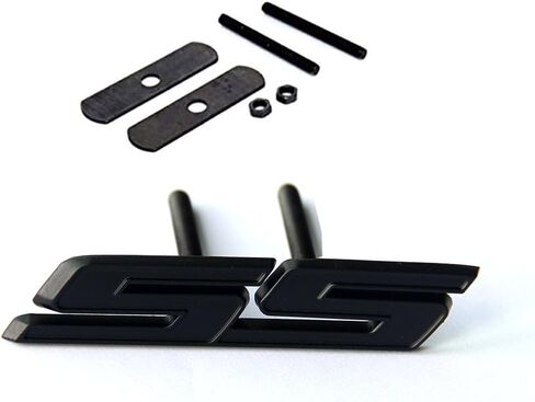 2 قطعة OEM شبكة سوداء Ss وملصق Ss شعار شارة ثلاثية الأبعاد لكامارو Ss تشيفي سييرا شقة غير لامع in Kuwait