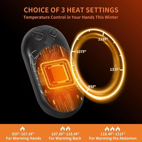 Hand-Warmers Rechargeable 2 Pack, 4000-6000mAh Electric Hand Warmer, Long Last Heating Portable Hand Warmer is Great for Outdoors,Camping,Travelling in Saudi Arabia